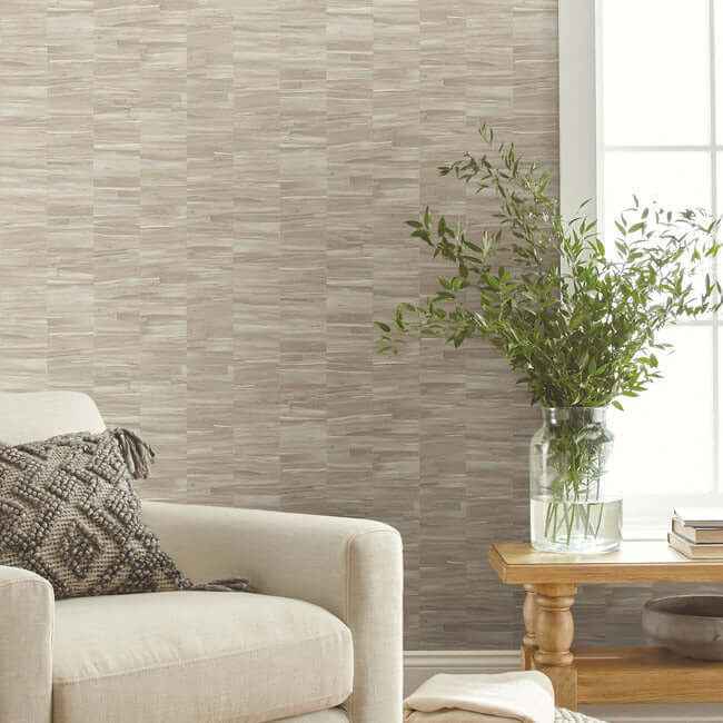 Reserve Beige Wallpaper - York Wallcoverings - OM3604 - York Wallcoverings Wallpaper