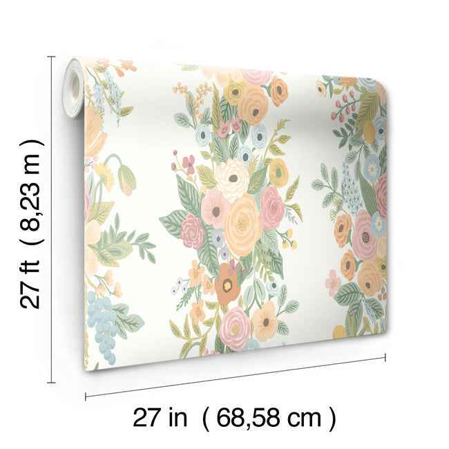 Garden Party Trellis Wallpaper Pastel Multi - York Wallcoverings - RP7311 - York Wallcoverings Wallpaper