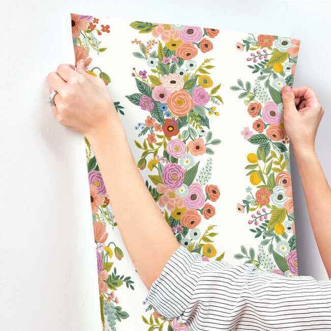 Garden Party Trellis White & Dark Pink Wallpaper - York Wallcoverings - RP7310 - York Wallcoverings Wallpaper