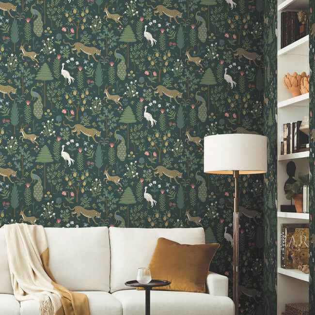 Menagerie Blue Wallpaper - York Wallcoverings - RP7306 - York Wallcoverings Wallpaper