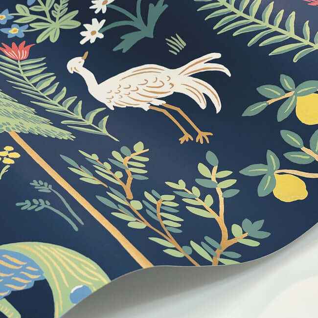 Menagerie Blue & Brown Wallpaper - York Wallcoverings - RP7304 - York Wallcoverings Wallpaper