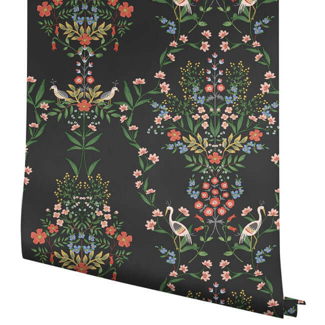 luxembourg-wallpaper-black-multi-york-wallcoverings-rp7329 - York Wallcoverings Wallpaper