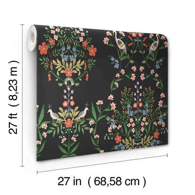 Luxembourg Black Wallpaper - York Wallcoverings - RP7329 - York Wallcoverings Wallpaper