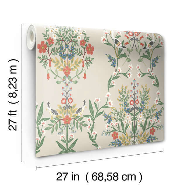 luxembourg-wallpaper-linen-multi-york-wallcoverings-rp7327 - York Wallcoverings Wallpaper
