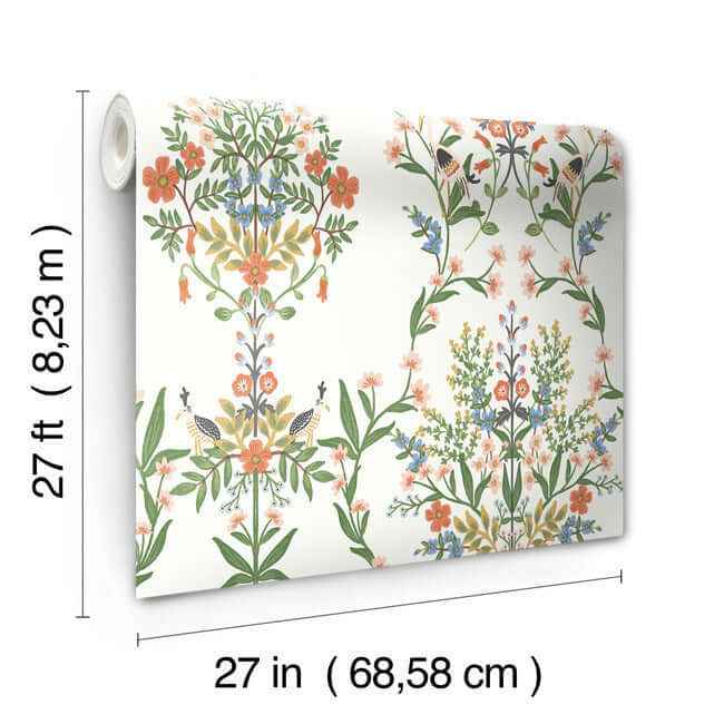 Luxembourg White & Green Wallpaper - York Wallcoverings - RP7328 - York Wallcoverings Wallpaper