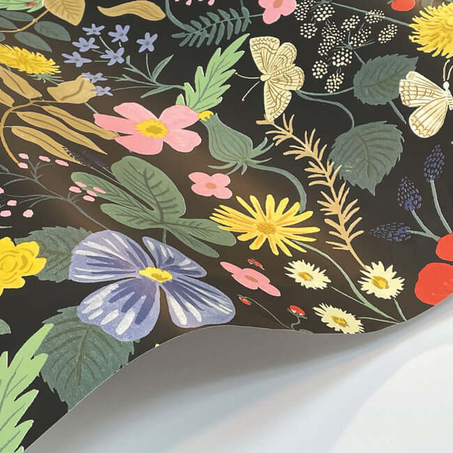 strawberry-fields-wallpaper-black-york-wallcoverings-rp7355 - York Wallcoverings Wallpaper