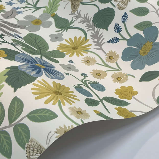 strawberry-fields-wallpaper-blue-green-york-wallcoverings-rp7357 - York Wallcoverings Wallpaper