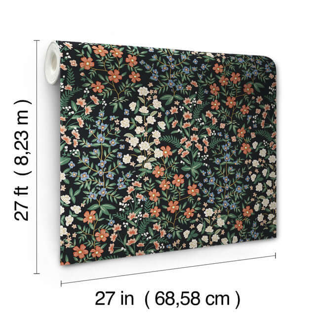 wildwood-garden-wallpaper-black-york-wallcoverings-rp7378 - York Wallcoverings Wallpaper