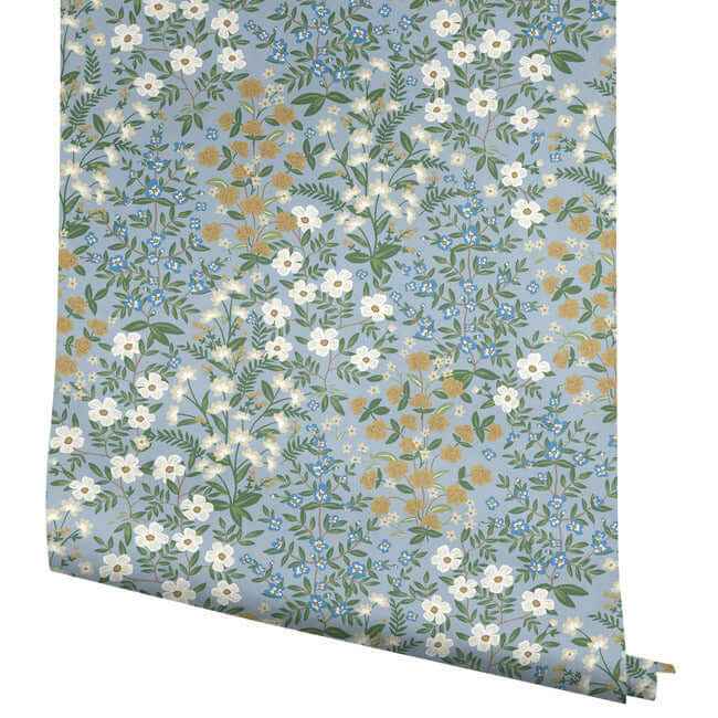 Wildwood Garden Blue & White Wallpaper - York Wallcoverings - RP7379 - York Wallcoverings Wallpaper