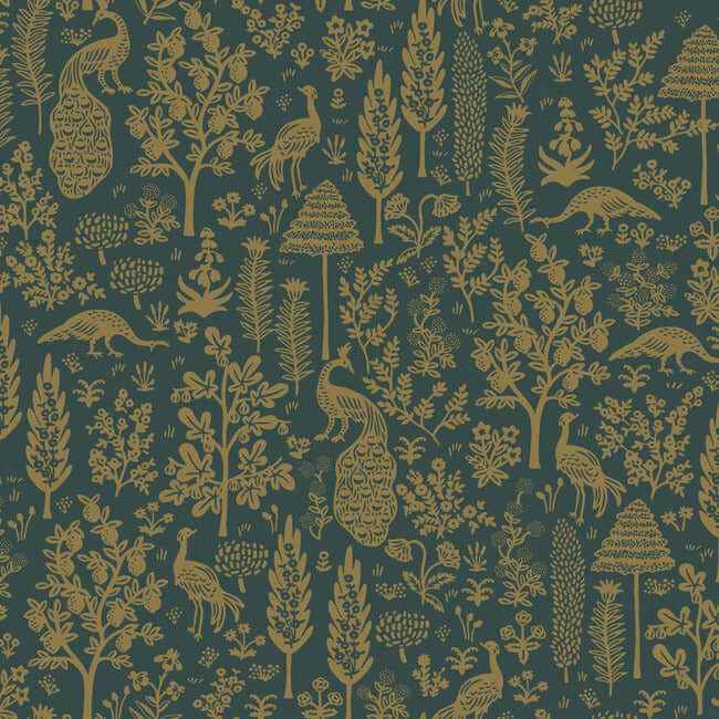 Menagerie Toile Brown Wallpaper - York Wallcoverings - RP7373