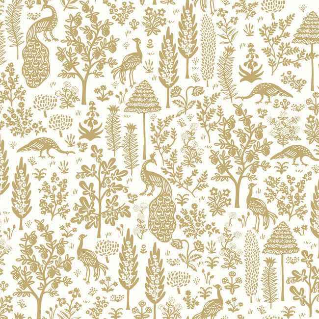 Menagerie Toile Beige Wallpaper - York Wallcoverings - RP7371