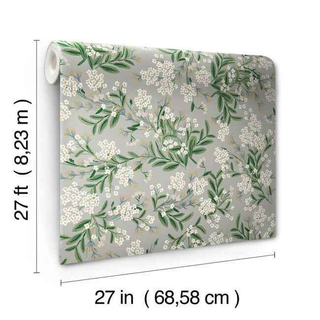 Cornflower Grey & Green Wallpaper - York Wallcoverings - RP7383 - York Wallcoverings Wallpaper