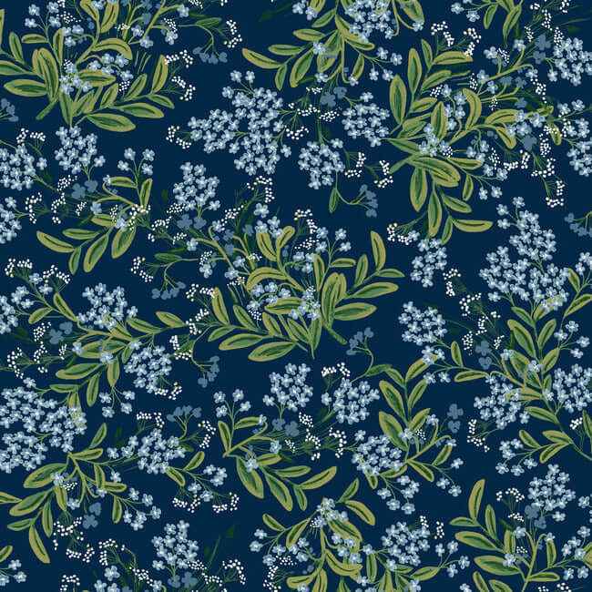 Cornflower Purple & Green Wallpaper - York Wallcoverings - RP7385 - York Wallcoverings Wallpaper