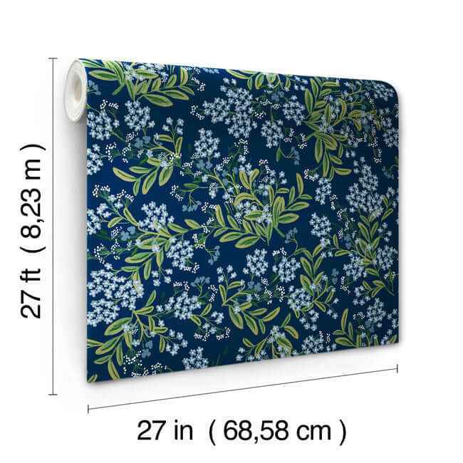 Cornflower Purple & Green Wallpaper - York Wallcoverings - RP7385 - York Wallcoverings Wallpaper