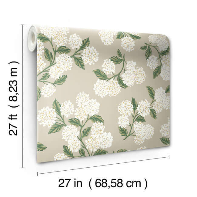 hydrangea-wallpaper-linen-york-wallcoverings-rp7394 - York Wallcoverings Wallpaper