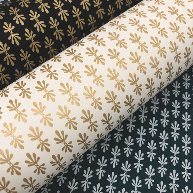 petal-wallpaper-black-metallic-gold-york-wallcoverings-rp7363 - York Wallcoverings Wallpaper