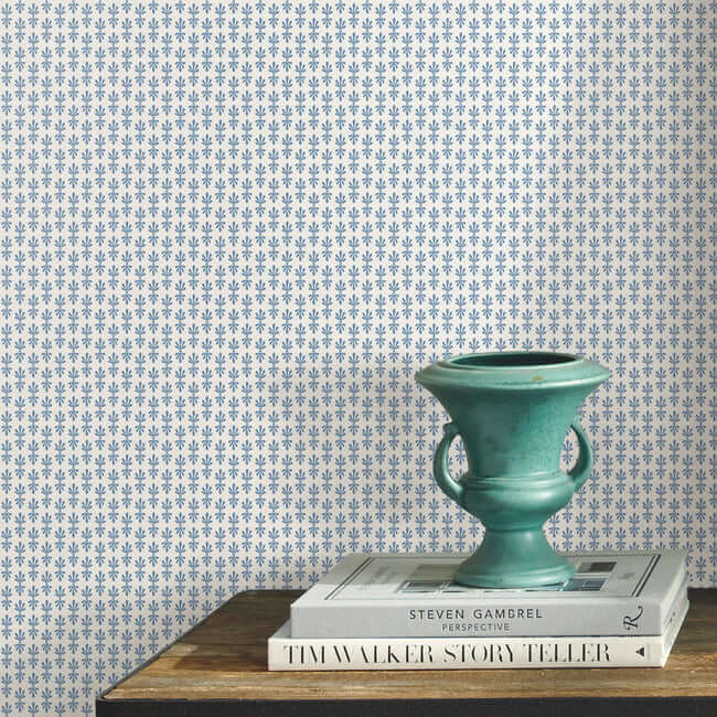 petal-wallpaper-white-blue-york-wallcoverings-rp7365 - York Wallcoverings Wallpaper