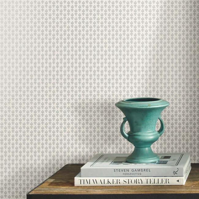 petal-wallpaper-white-metallic-silver-york-wallcoverings-rp7361 - York Wallcoverings Wallpaper