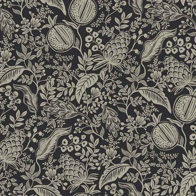 Pomegranate Black Wallpaper - York Wallcoverings - RP7389
