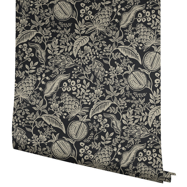 pomegranate-wallpaper-black-linen-york-wallcoverings-rp7389