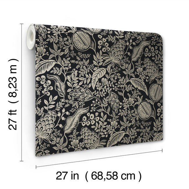 pomegranate-wallpaper-black-linen-york-wallcoverings-rp7389