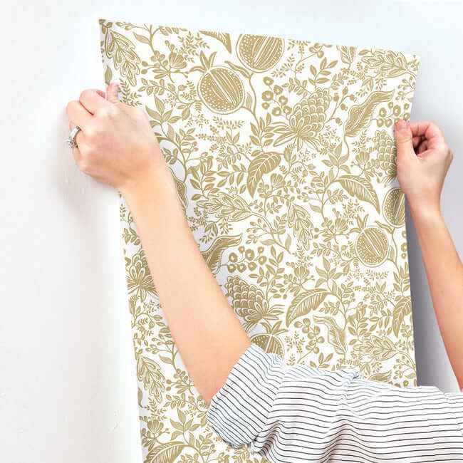 Pomegranate White Wallpaper - York Wallcoverings - RP7391 - York Wallcoverings Wallpaper