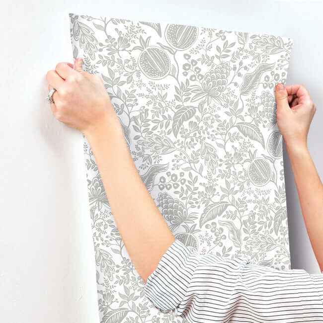 Pomegranate White & Black Wallpaper - York Wallcoverings - RP7387 - York Wallcoverings Wallpaper