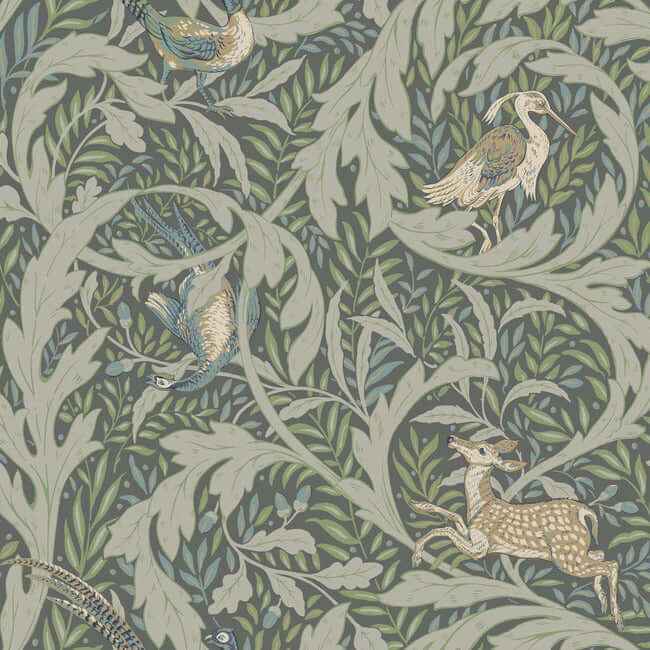 Woodland Tapestry Sage Wallpaper - York Wallcoverings - AC9124 - York Wallcoverings Wallpaper