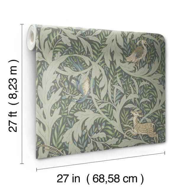 Woodland Tapestry Sage Wallpaper - York Wallcoverings - AC9124 - York Wallcoverings Wallpaper