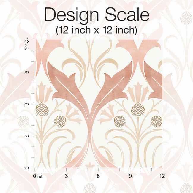 Pine Cone Ribbon Blush Wallpaper - York Wallcoverings - AC9175 - York Wallcoverings Wallpaper