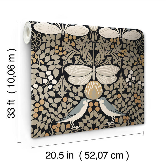 butterfly-garden-wallpaper-black-york-wallcoverings-ac9162