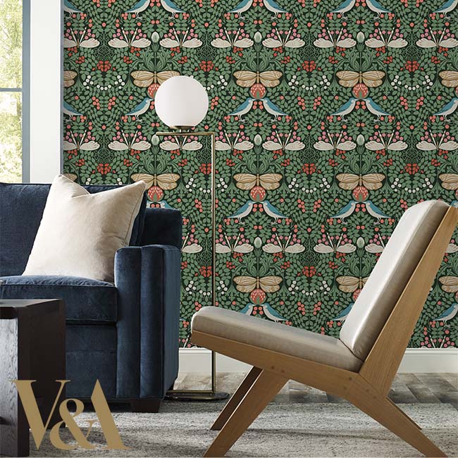 butterfly-garden-wallpaper-green-york-wallcoverings-ac9161