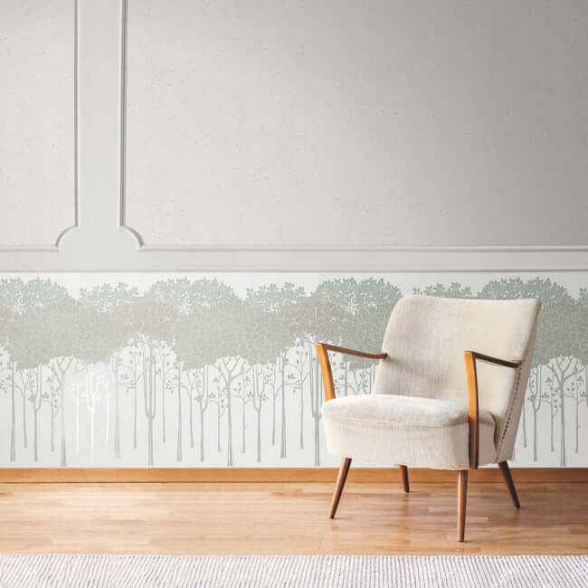 Oakwood Grove White Wallpaper - York Wallcoverings - AC9221D