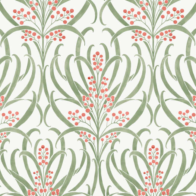 calluna-white-berry-metallic-wallpaper-york-wallcoverings-ac9141 - York Wallcoverings Wallpaper