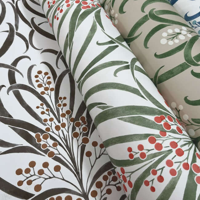 calluna-white-berry-metallic-wallpaper-york-wallcoverings-ac9141 - York Wallcoverings Wallpaper
