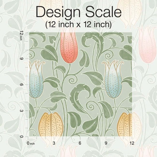 canterbury-bells-sage-wallpaper-york-wallcoverings-ac9202 - York Wallcoverings Wallpaper
