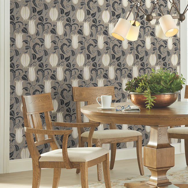 canterbury-bells-wallpaper-taupe-york-wallcoverings-ac9206