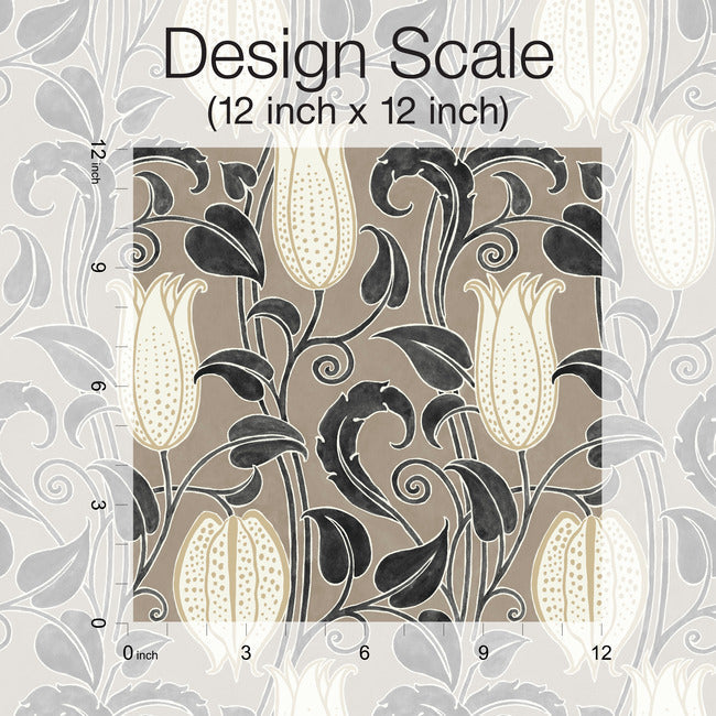 canterbury-bells-wallpaper-taupe-york-wallcoverings-ac9206