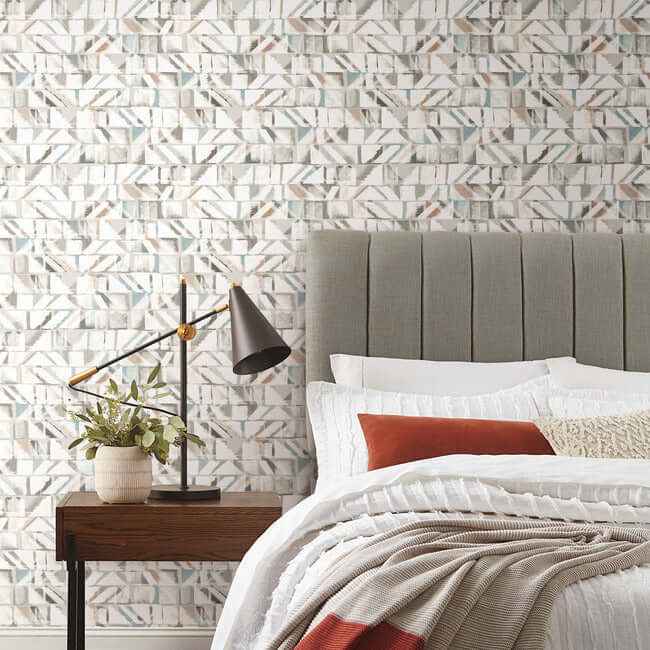 Refraction Brown & Beige Peel & Stick Wallpaper - York Wallcoverings - PSW1222RL - York Wallcoverings Wallpaper