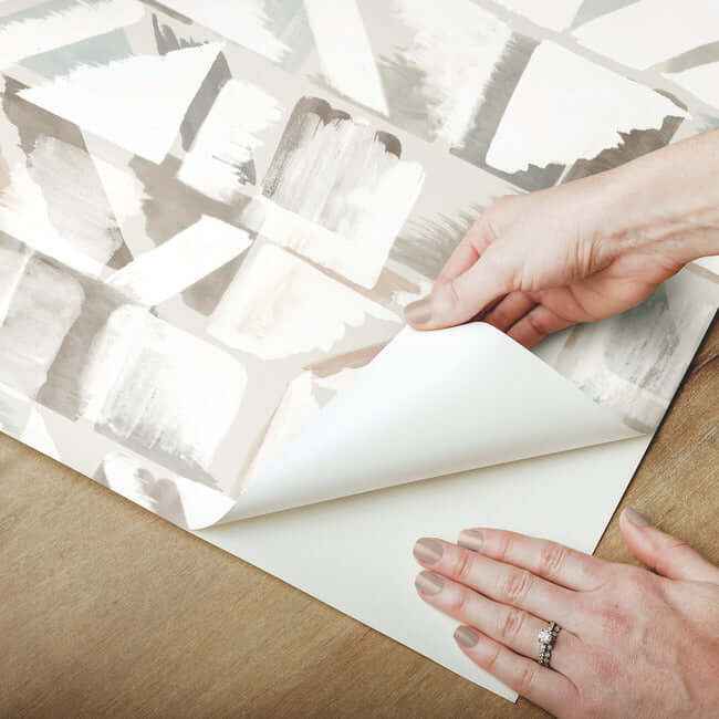 Refraction Brown & Beige Peel & Stick Wallpaper - York Wallcoverings - PSW1222RL - York Wallcoverings Wallpaper
