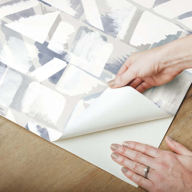 refraction-premium-peel-stick-wallpaper-denimgrey-york-wallcoverings-psw1221rl - York Wallcoverings Wallpaper