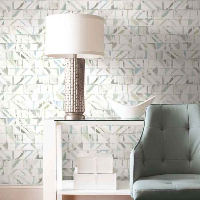 Refraction Blue Peel & Stick Wallpaper - York Wallcoverings - PSW1219RL - York Wallcoverings Wallpaper
