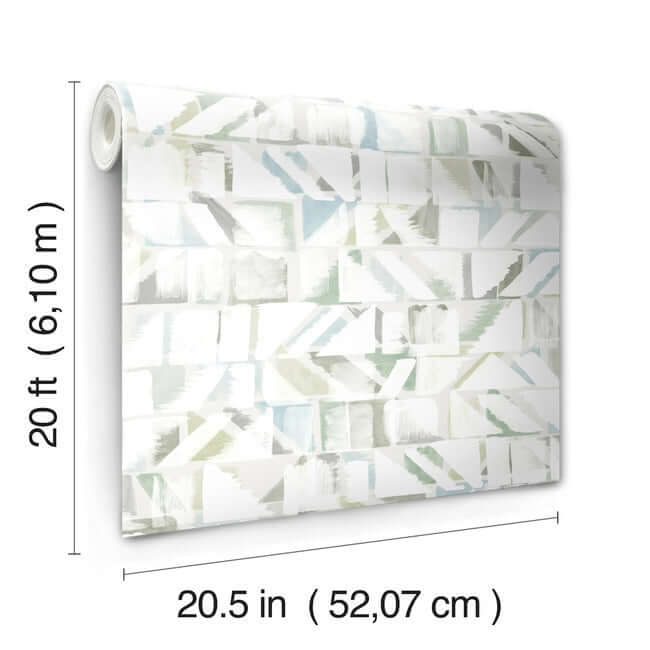 refraction-premium-peel-stick-wallpaper-sea-glass-york-wallcoverings-psw1219rl - York Wallcoverings Wallpaper