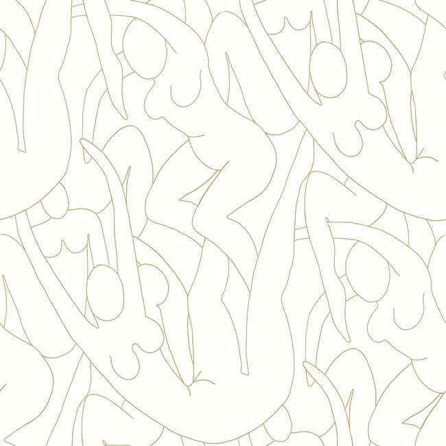 Head over Heels Gold Metallic Peel & Stick Wallpaper - York Wallcoverings - PSW1257RL