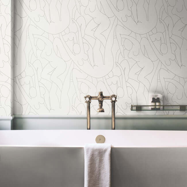 head-over-heels-beige-metallic-peel-stick-wallpaper-york-wallcoverings-psw1258rl - York Wallcoverings Wallpaper