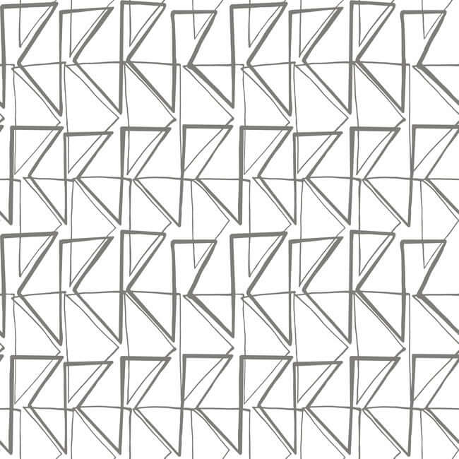 love-triangles-grey-peel-stick-wallpaper-york-wallcoverings-psw1252rl - York Wallcoverings Wallpaper