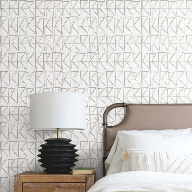love-triangles-gold-metallic-peel-stick-wallpaper-york-wallcoverings-psw1253rl - York Wallcoverings Wallpaper