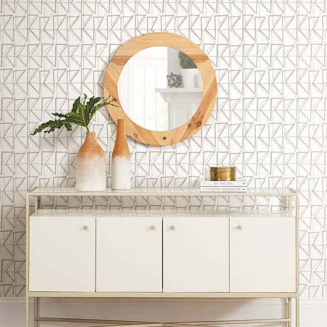 Love Triangles Gold Metallic Peel & Stick Wallpaper - York Wallcoverings - PSW1253RL