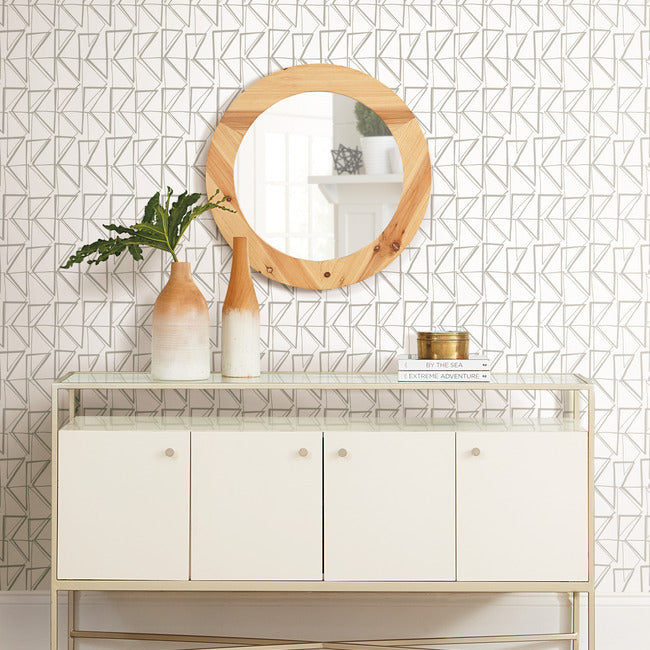 Love Triangles Gold Metallic Peel & Stick Wallpaper - York Wallcoverings - PSW1253RL - York Wallcoverings Wallpaper