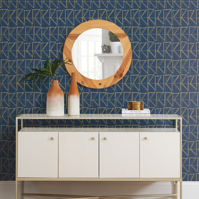 love-triangles-premium-peel-stick-wallpaper-navy-gold-metallic-york-wallcoverings-psw1256rl